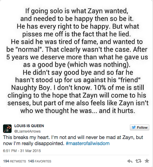 50000 Twitter Fans Unfollow Zayn Malik After His Solo Song The Cinema Times 