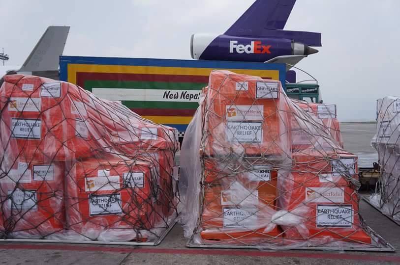 Rajesh Hamal earthquake relief material