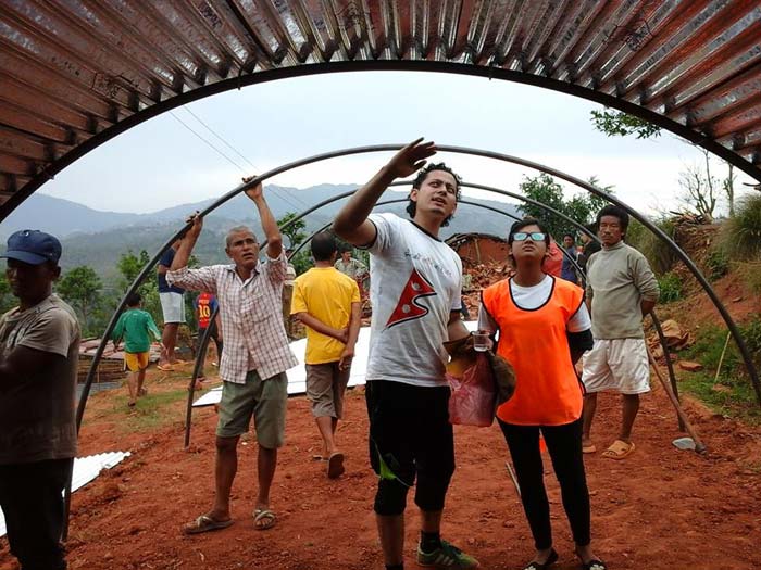 Temporary houses for Nepal Earthquake