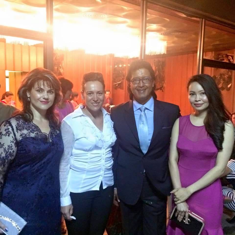 Rajesh Hamal and his Madhu wife at Russian embassy- thecinematimes.com