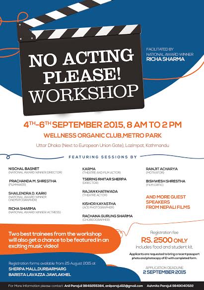 No acting Pelase Workshop- thecinematimes.com