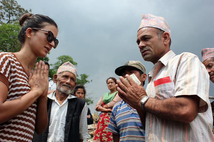 Actress Pallavi Bhatta helps Nepal Earthquake victims