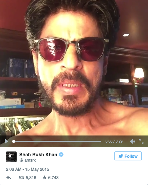 Shah Rukh Khan's twitter